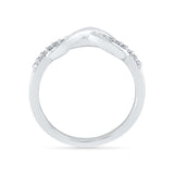 Inter Crossed Infinity Diamond Midi Ring