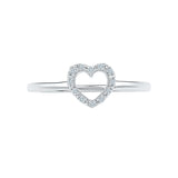 Micro Heart Diamond Midi Ring