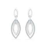 Diamond Trove Silver Drop Earrings