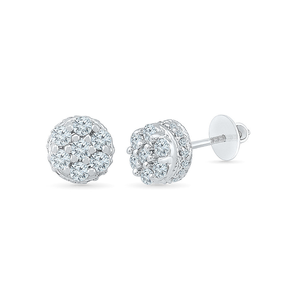 Shop Rubans 925 Silver 18K Gold Plated 925 Silver Fine Zirconia Studded  Stud Earring Online at Rubans