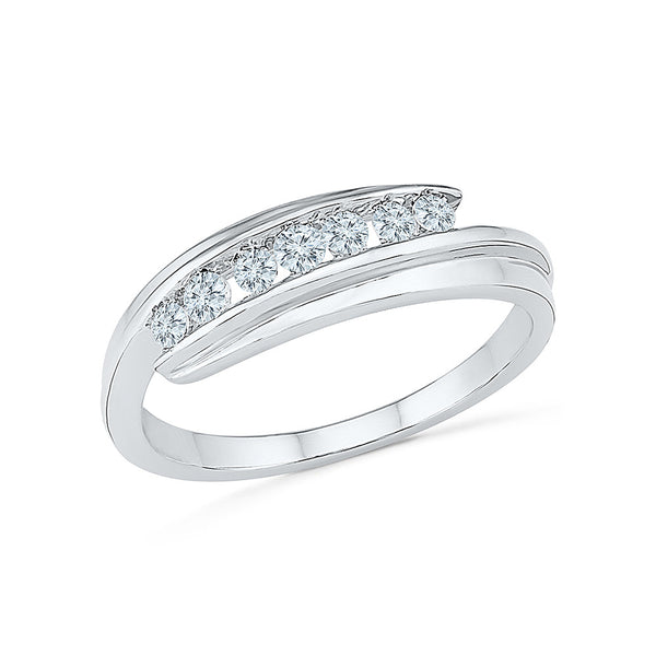 14k, 18k white and yellow gold Mesmerizing Diamond Cocktail Ring in CHANNEL setting for women online